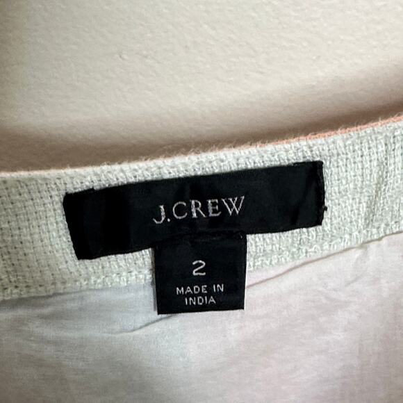 J. CREW Linen Button Up Midi Dress Mixed Stripe Sz 2 Multi {G38} - Picture 5 of 7